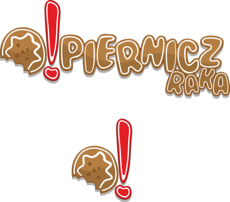 Logo akcji charytatywnej Piernicz Raka – piernik z wykrzyknikiem jako symbol walki z rakiem